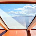 Half Frosted over switchable glass on marine window