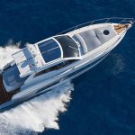 Aerial view of a boat with Marine Sunroof