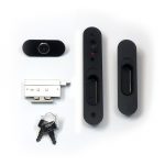 LOCK SLID ANOD. BLK 28.5-38mm MS TALON WITH PARROT BEAK BACKSET