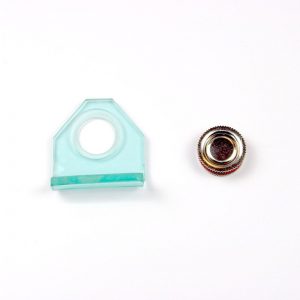 Acrylic Sliding Glass Cabinet Door Threaded Ring Set