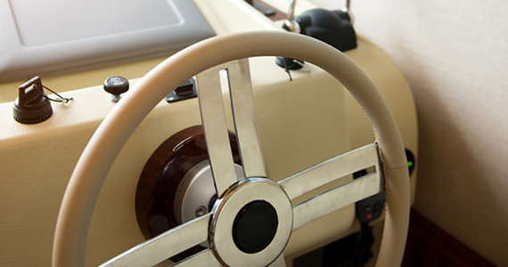 Boat steering wheel